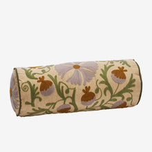 Load image into Gallery viewer, Suzani embroidered bolster cushion 20x55
