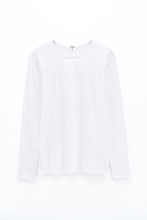 Load image into Gallery viewer, Cotton Stretch Long Sleeve White
