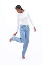 Load image into Gallery viewer, Cotton Stretch Long Sleeve White