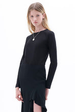 Load image into Gallery viewer, Cotton Stretch Long Sleeve Black