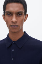 Load image into Gallery viewer, Knitted Polo Shirt Navy