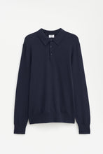 Load image into Gallery viewer, Knitted Polo Shirt Navy