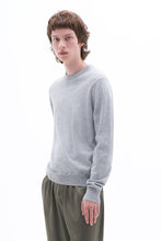 Load image into Gallery viewer, Cotton Merino Sweater Light Grey