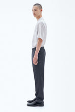 Load image into Gallery viewer, Relaxed Wool Trousers Dark Grey Mel.