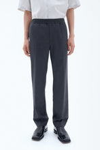 Load image into Gallery viewer, Relaxed Wool Trousers Dark Grey Mel.