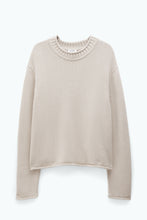 Laden Sie das Bild in den Galerie-Viewer, Pullover mit Rollsaum Hellbeige