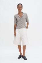 Load image into Gallery viewer, Shortsleeve Collar Cardigan Moss Grey