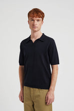 Load image into Gallery viewer, Leif Cotton Linen Polo Dark navy