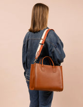 Load image into Gallery viewer, Striped Webbing Strap Copper Cognac