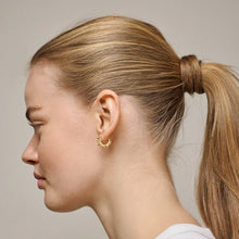 Load image into Gallery viewer, Sunshine Leaves Hoops