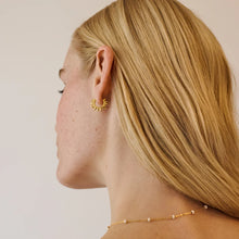 Load image into Gallery viewer, Sunshine Leaves Hoops