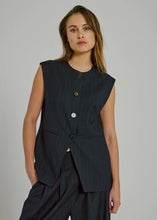 Load image into Gallery viewer, Kandria waistcoat Brown pinstripe