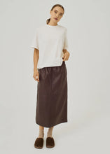 Load image into Gallery viewer, Shelby midi leather skirt Dark Brown