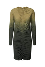 Load image into Gallery viewer, Isja Flow gather short Dress Army combo