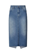 Load image into Gallery viewer, RAMONE Denim skirt Washed indigo