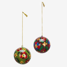 Load image into Gallery viewer, Hand made paper mache christmas balls