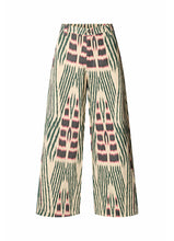 Load image into Gallery viewer, AMARI Ikat Crop Pants, Citrus black dark beige