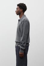 Load image into Gallery viewer, Anholt Lambswool Polo, Grey Melange