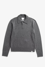 Load image into Gallery viewer, Anholt Lambswool Polo, Grey Melange