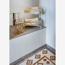 Load image into Gallery viewer, Tufted cotton bath mat 90x60, Off white/Mustard