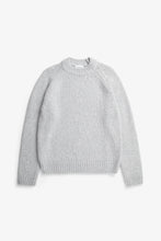 Load image into Gallery viewer, Birger Wool Raglan, Light Grey Melange