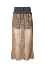 Load image into Gallery viewer, BLESSING Lace skirt Tobacco combo