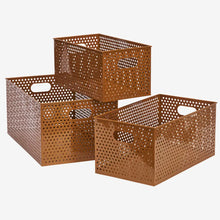 Load image into Gallery viewer, Iron storage boxes L, Set of 3