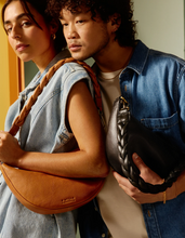 Load image into Gallery viewer, Braided Shoulder Strap Cognac