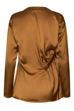Load image into Gallery viewer, Adeena Stretch sheen top Hazelnut