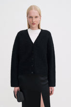 Load image into Gallery viewer, Fluffy Cardigan Ink Black