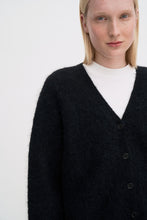 Load image into Gallery viewer, Fluffy Cardigan Ink Black