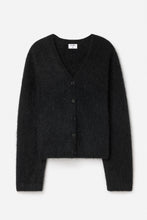 Load image into Gallery viewer, Fluffy Cardigan Ink Black