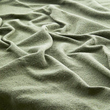Load image into Gallery viewer, Recycled cotton throw Dusty green