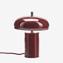Load image into Gallery viewer, Enamel Table Lamp Maroon