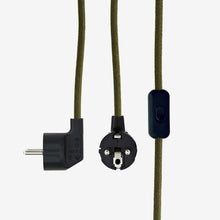 Load image into Gallery viewer, Handcrafted enamel table lamp, Olive Green