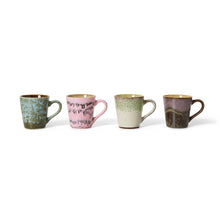 Load image into Gallery viewer, 70s ceramics espresso mugs (set of 4), brutalism