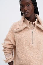 Load image into Gallery viewer, Fluffy Half Zip Sweater, Dusty Pink