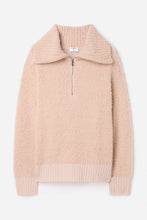 Load image into Gallery viewer, Fluffy Half Zip Sweater, Dusty Pink
