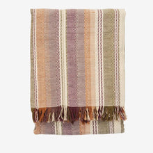 Laden Sie das Bild in den Galerie-Viewer, Striped hammam towel, Burnt orange multi coloured