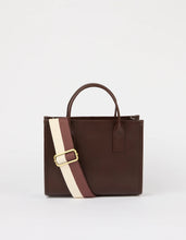 Load image into Gallery viewer, Jackie Midi Webbing Strap Chocolate Classic Leather