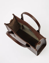 Load image into Gallery viewer, Jackie Midi Webbing Strap Chocolate Classic Leather