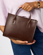 Load image into Gallery viewer, Jackie Midi Webbing Strap Chocolate Classic Leather