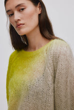 Load image into Gallery viewer, JASMIN Cross dye boxy sweater, Limeade pelican combo