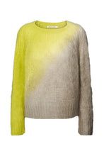 Load image into Gallery viewer, JASMIN Cross dye boxy sweater, Limeade pelican combo