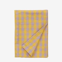 Load image into Gallery viewer, Checked kitchen towel, Yellow/lilac