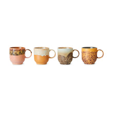 Load image into Gallery viewer, 70s ceramics café mugs cape (set of 4)