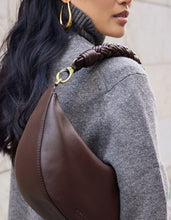 Load image into Gallery viewer, Leo Twisted Handle Chocolate Soft Grain Leather