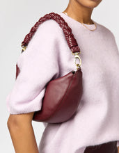 Load image into Gallery viewer, Leo Twisted Handle Dark Cherry Soft Grain Leather