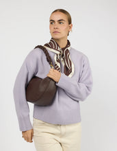 Load image into Gallery viewer, Leo Maxi Twisted Handle, Chocolate Soft Grain Leather