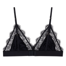 Laden Sie das Bild in den Galerie-Viewer, LOVE LACE Zarter Triangel-Bralette, Schwarz